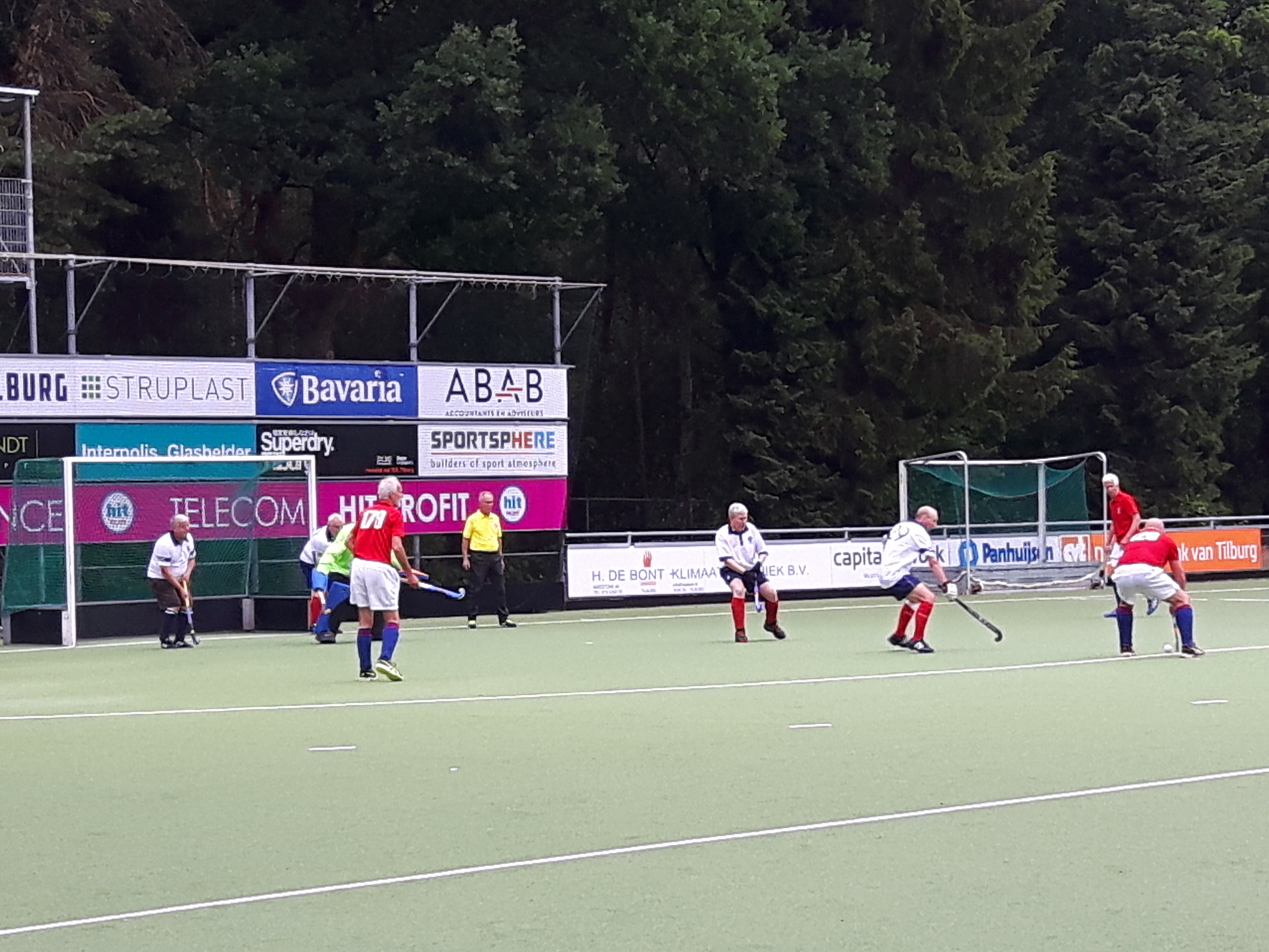 George Pickett defending at a short corner from England LX