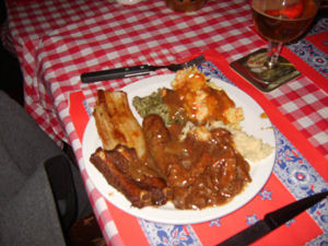 Cathro's generous helping at the buffet