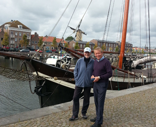 Dick and Alan in Hellevoetsluis harbour
