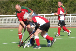 David McIntosh in a spot of trouble v Wales